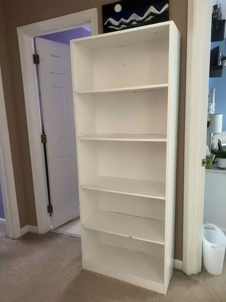 Photo of free white bookcase (Glen Mills) #1