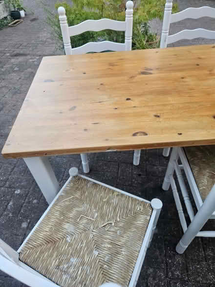 Photo of free Solid pine dining table & 4 chairs (Crowsley RG4) #1
