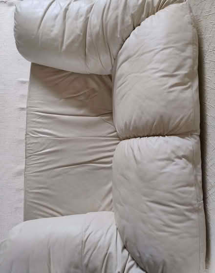 Photo of free Small old 2-seater leather sofa (Sefton L31) #2
