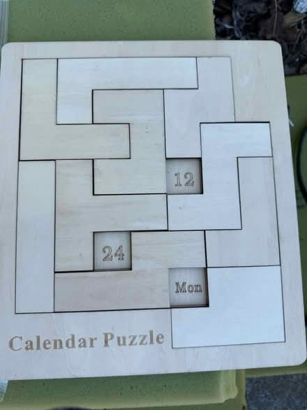 Photo of free Wooden calendar puzzle (Hale/Llagas in Morgan Hill) #1