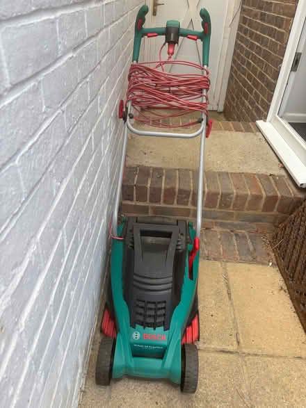 Photo of free Bosch Lawnmower with grassbox. (Ringmer BN8) #1