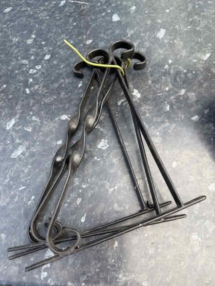 Photo of free 3 black hanging basket brackets (Swarkestone DE73) #1