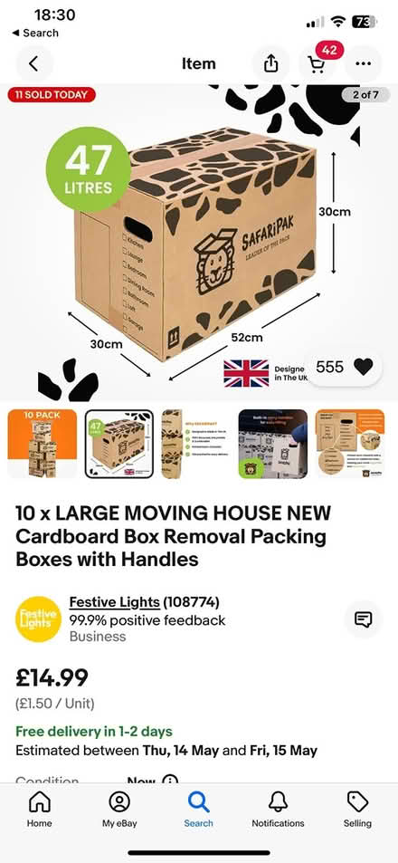Photo of Moving / packing boxes (West derby) #1