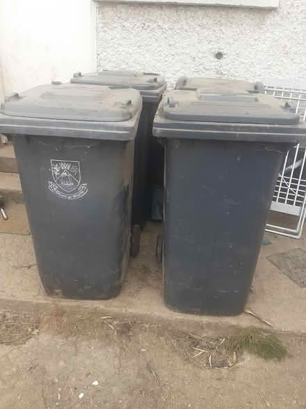Photo of free 4 black wheelie bins (D18 w2k6) #1