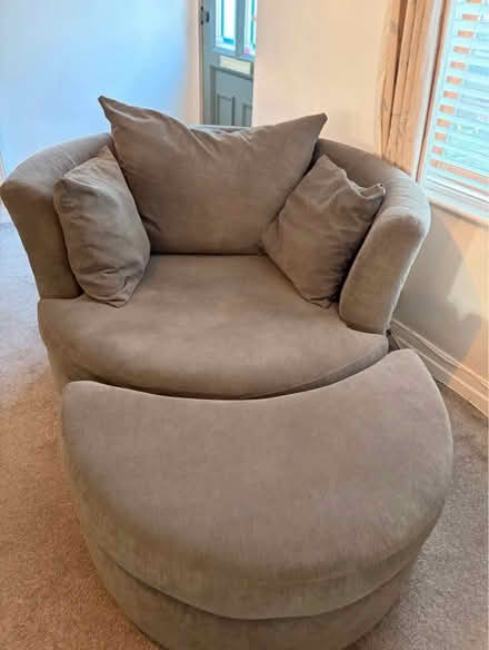 Photo of free Rotating cuddle chair/ foot stool (Boothstown M28) #1