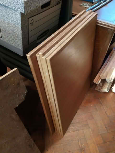 Photo of free Assorted 3/4" and 1/2" ply shelving and supports (Walton Manor OX2) #1