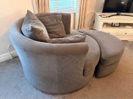 Photo of free Rotating cuddle chair/ foot stool (Boothstown M28) #2
