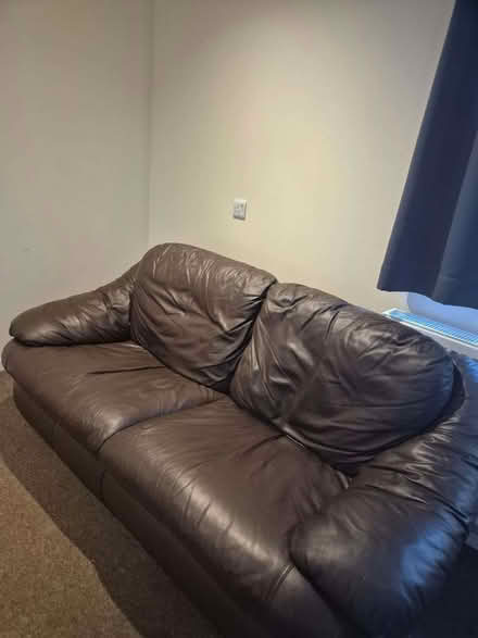 Photo of free 2 leather sofas (Crown Wood RG12) #2