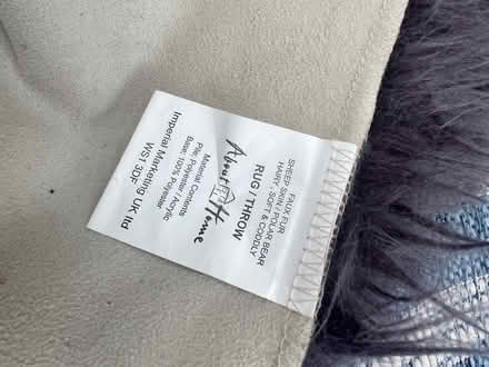 Photo of free Grey faux fur rug (Battersea SW11) #2