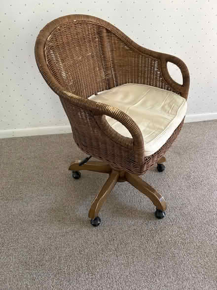 Photo of free Pottery Barn Wicker Desk Chair (Cranbury area of Norwalk, CT) #1