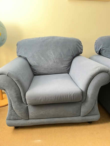 Photo of free Two blue armchairs (Cheddon Fitzpaine TA2) #1
