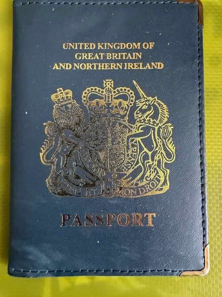 Photo of free Blue leather UK passport holder (Letchworth SG6) #1