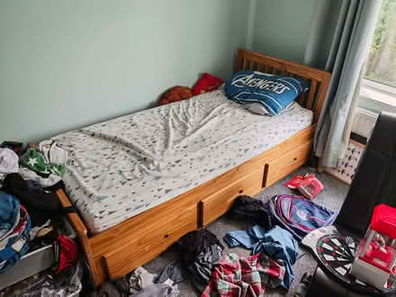 Photo of free Single solid wood cabin bed with drawers and mattress (Urmston M41) #1
