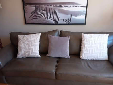 Photo of free Next 3 seater large leather sofa (Formby) #1