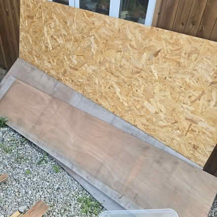 Photo of free Timber off cuts, 18mm ply board, log lap treated wood (Moss Side PR26) #2