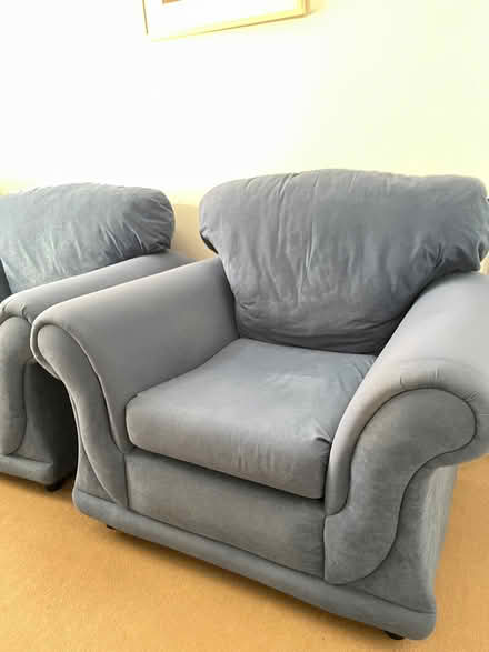 Photo of free Two blue armchairs (Cheddon Fitzpaine TA2) #2