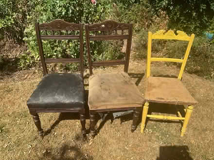 Photo of free 3 chairs need work (Browns Wood MK7) #1