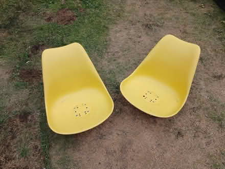 Photo of free Four yellow plastic chair shells (The Grange EH9) #1