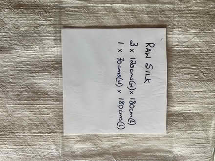 Photo of free Fabric: Ivory coloured raw silk (Bloomfield BA2) #2