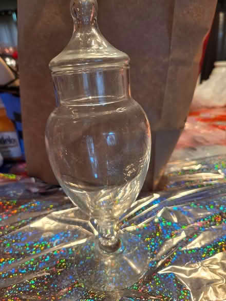 Photo of free clear candy dish with lid #2 (Manville) #1