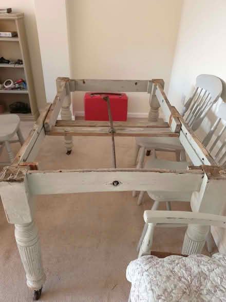 Photo of free Old pine dining table (Eastbourne BN21) #3
