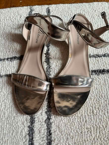 Photo of free Delman Silver Leather Sandals 8 (Rego Park) #1