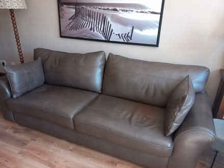 Photo of free Next 3 seater large leather sofa (Formby) #2