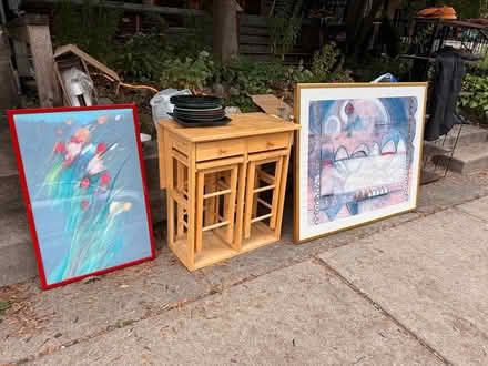 Photo of free Condo Table stools, giant frames (College and Ossington) #1
