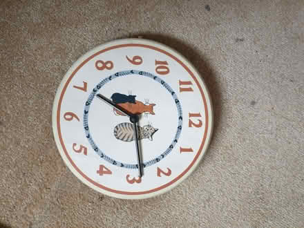 Photo of free Battery powered clock with cat pictures (Trowbridge BA14) #1