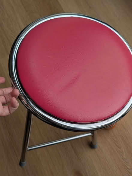 Photo of free IKEA Fold-up Red & Chrome Stool (Mold CH7) #3