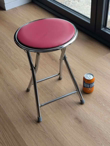 Photo of free IKEA Fold-up Red & Chrome Stool (Mold CH7) #2