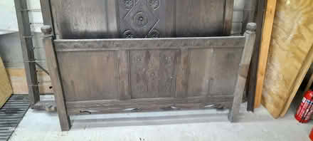 Photo of free Dark oak carved traditional bedstead (Pinfarthings GL5) #4