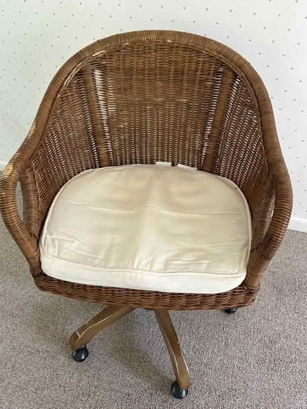 Photo of free Pottery Barn Wicker Desk Chair (Cranbury area of Norwalk, CT) #2