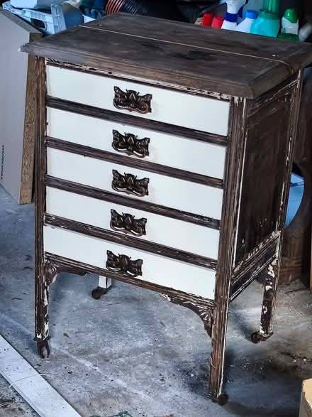 Photo of free Mostly stripped vintage sheet music drawer set (Muirend G44) #1