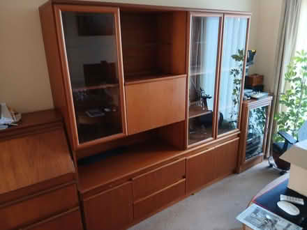 Photo of free Teak/Teak veneer display unit (Lowton. Nr. Wigan WA3) #1