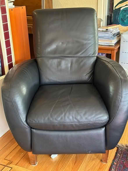 Photo of free black leather recliner (Esquimalt) #1