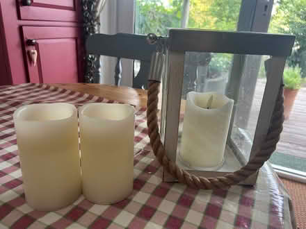 Photo of free Lantern and candles (Collier Row RM5) #1