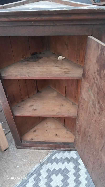 Photo of free Georgian oak corner cupboard (Crackenthorpe CA16) #2