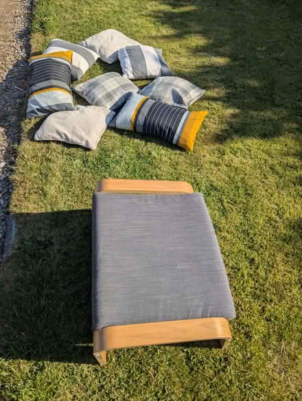 Photo of free Foot stool and assorted cushions (Aughnadarragh BT24) #2