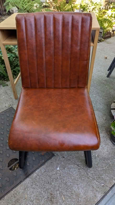Photo of free Brown Faux Leather Dining/Occasional Chair (Lawrence Weston BS11) #1