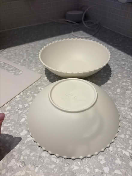 Photo of free 2 plastic white bowls (Park street st albans AL2) #1