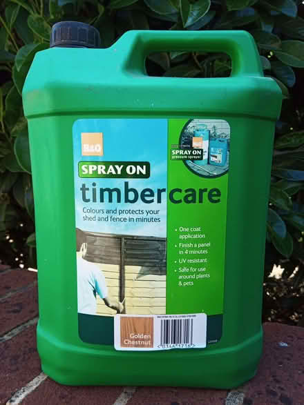 Photo of free B&Q Spray-on Timber Care Shed/Fence Protector (Enfield EN2) #1