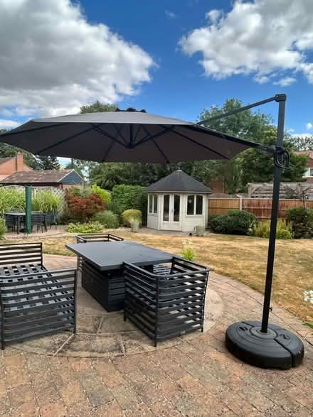 Photo of free Cantilever Parasol with base (Dunston LN4) #1