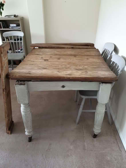 Photo of free Old pine dining table (Eastbourne BN21) #4