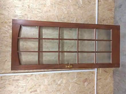 Photo of free Solid wood glass panelled door (probably Sapele) (East Boldre SO42) #1