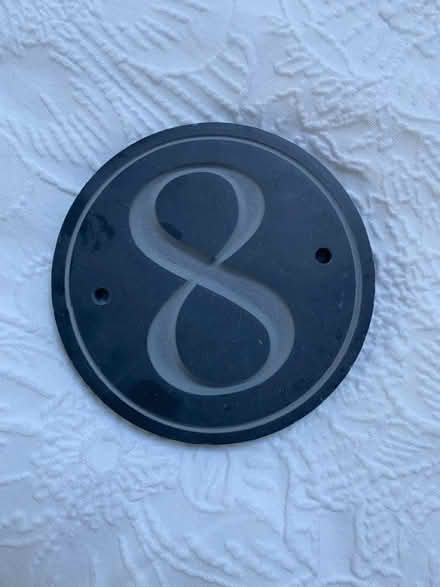Photo of free Welsh slate number 8 house sign (Great Bourton, OX17) #1
