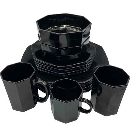Photo of free Set of black dishware (Near Santana Row) #3