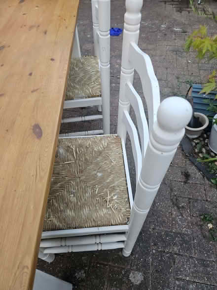 Photo of free Solid pine dining table & 4 chairs (Crowsley RG4) #3