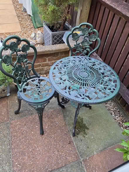 Photo of free Patio Bistro set (Baldock, Clothall Common SG7) #1
