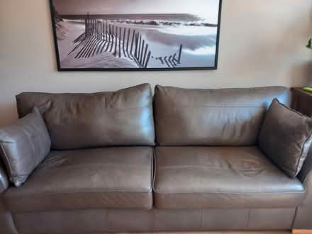 Photo of free Next 3 seater large leather sofa (Formby) #4